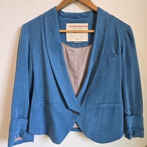 EUC Anthro Cartonier Blue Blazer 2